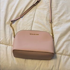 MICHAEL KORS pink crossover purse